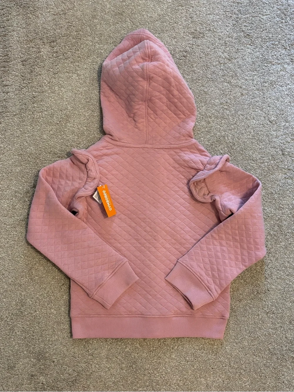 NWT Gymboree Quilted Hooded Zip-Up Sweatshirt with Ballet Slipper Detail Size 7